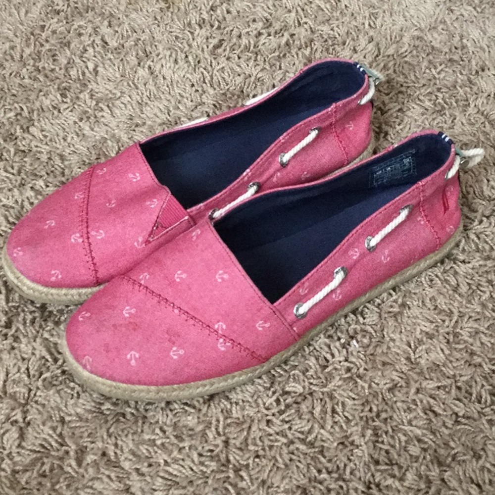 Nautica Red Anchor Rudder Slip Ons